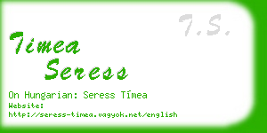 timea seress business card