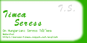 timea seress business card
